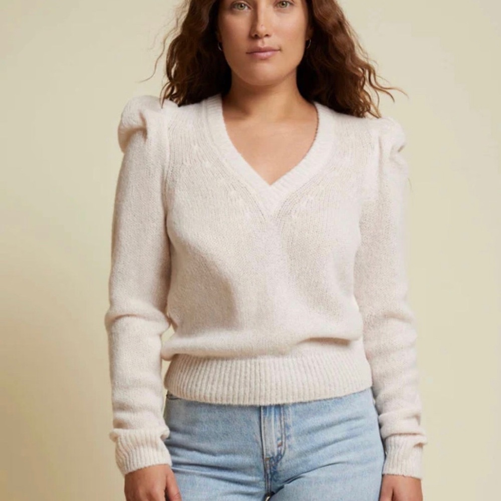 NWT Nation LTD Lara sweater baby’s breath small pink v neck